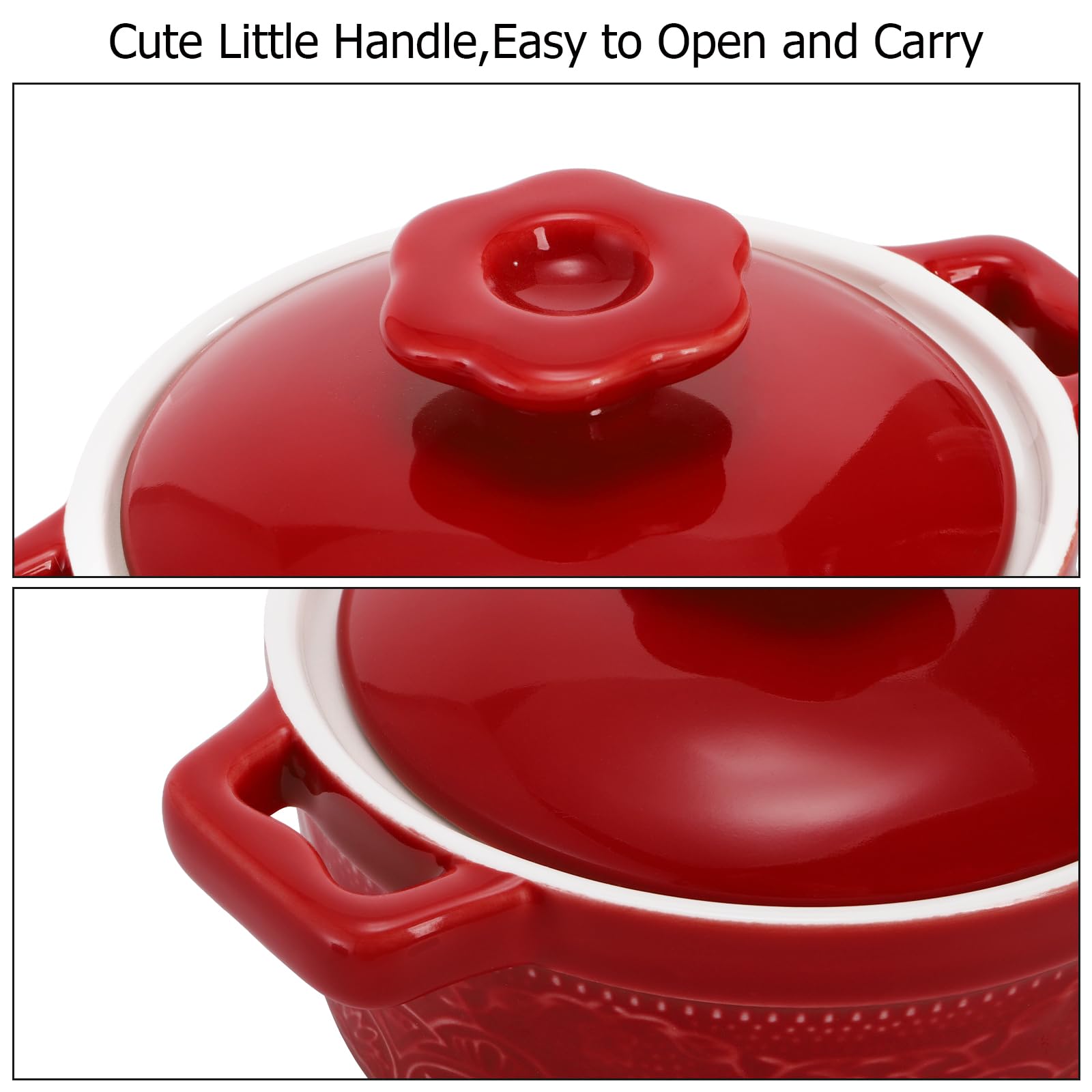 Cocotte cerámica Hacaroa para soufflé y sopa de 8 oz