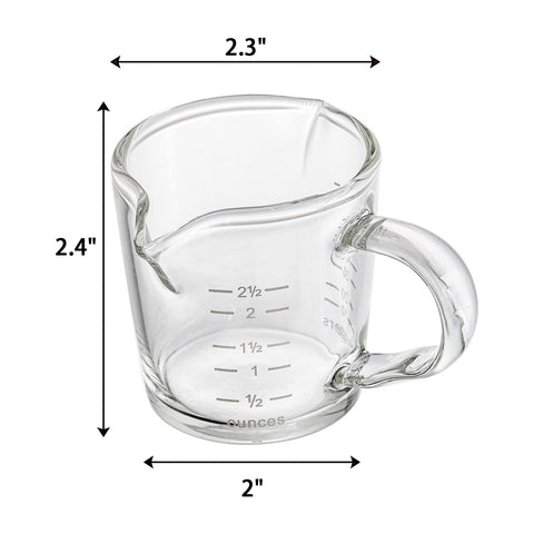 Jarra de leche mini Hacaroa de 2.5 oz para servir y medir con precisión.