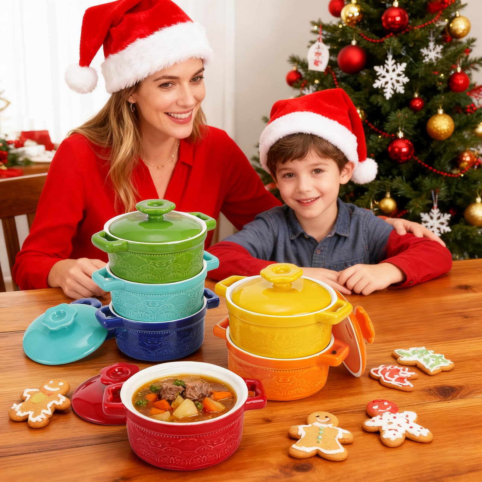 Set de 6 cocotte Hacaroa, regalo práctico para cocina y mesa