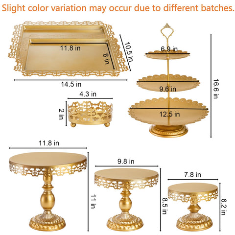 Hacaroa set oro – bases de torta medias, ideal para pasteles de altura media.