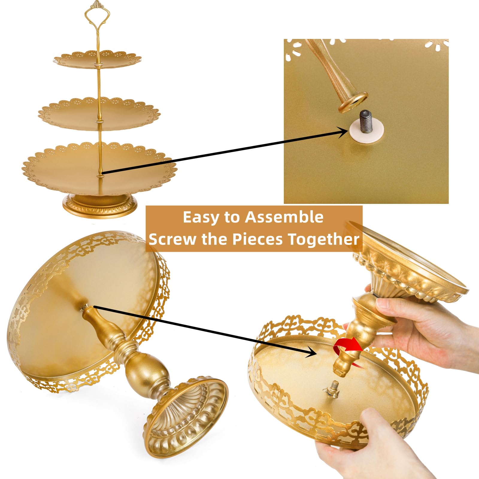 Hacaroa set oro – bases de torta pequeñas, perfecta para mini pasteles y cupcakes.