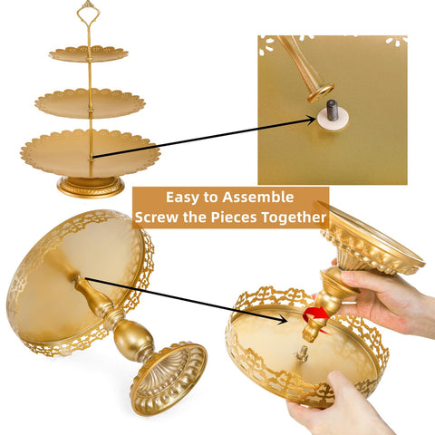 Hacaroa set oro – bases de torta pequeñas, perfecta para mini pasteles y cupcakes.