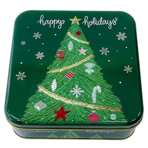 hadaaya lata navidad relieve-arbol, ideal para galletas festivas