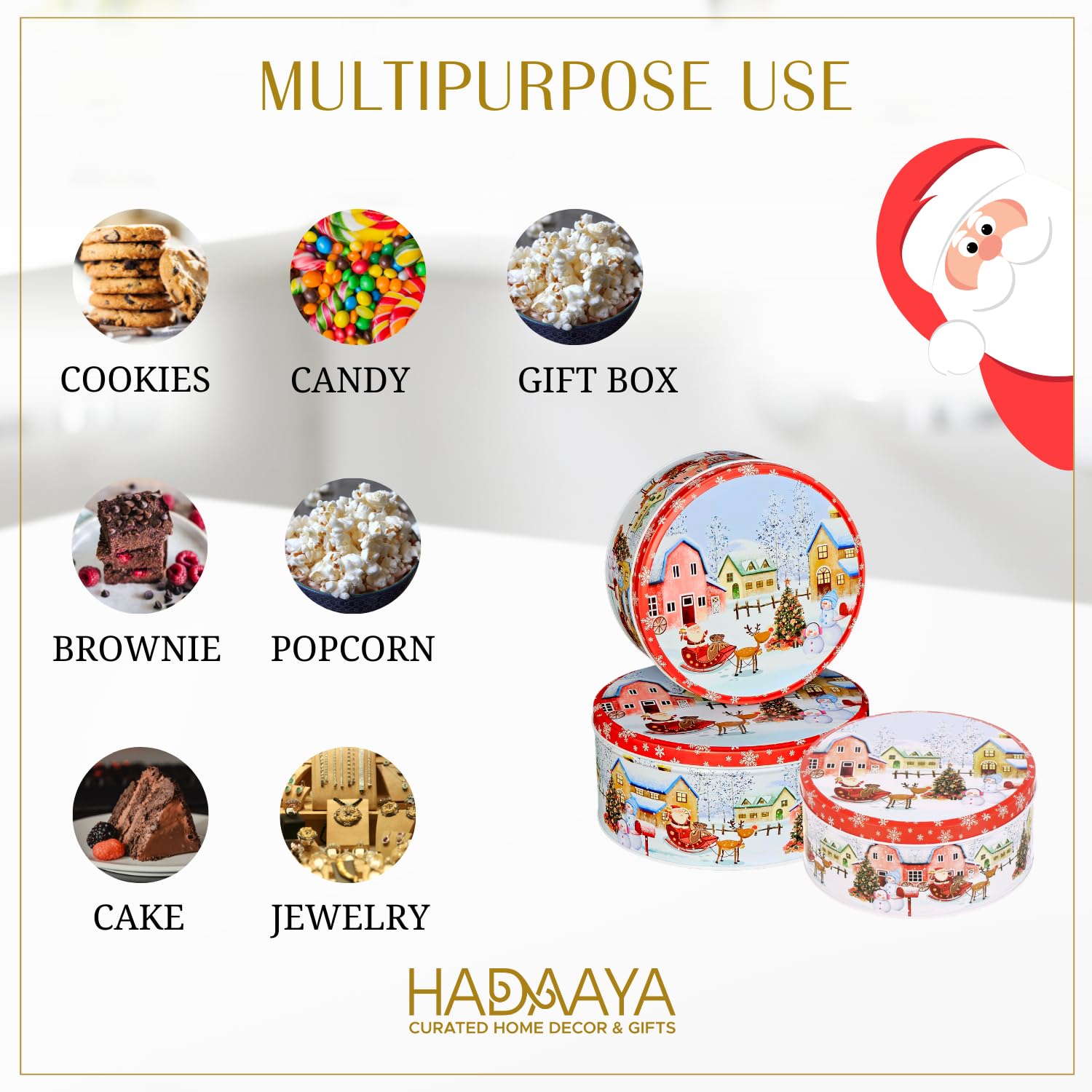 Conjunto regalo navideño hadaaya; envoltorios reutilizables para fiestas