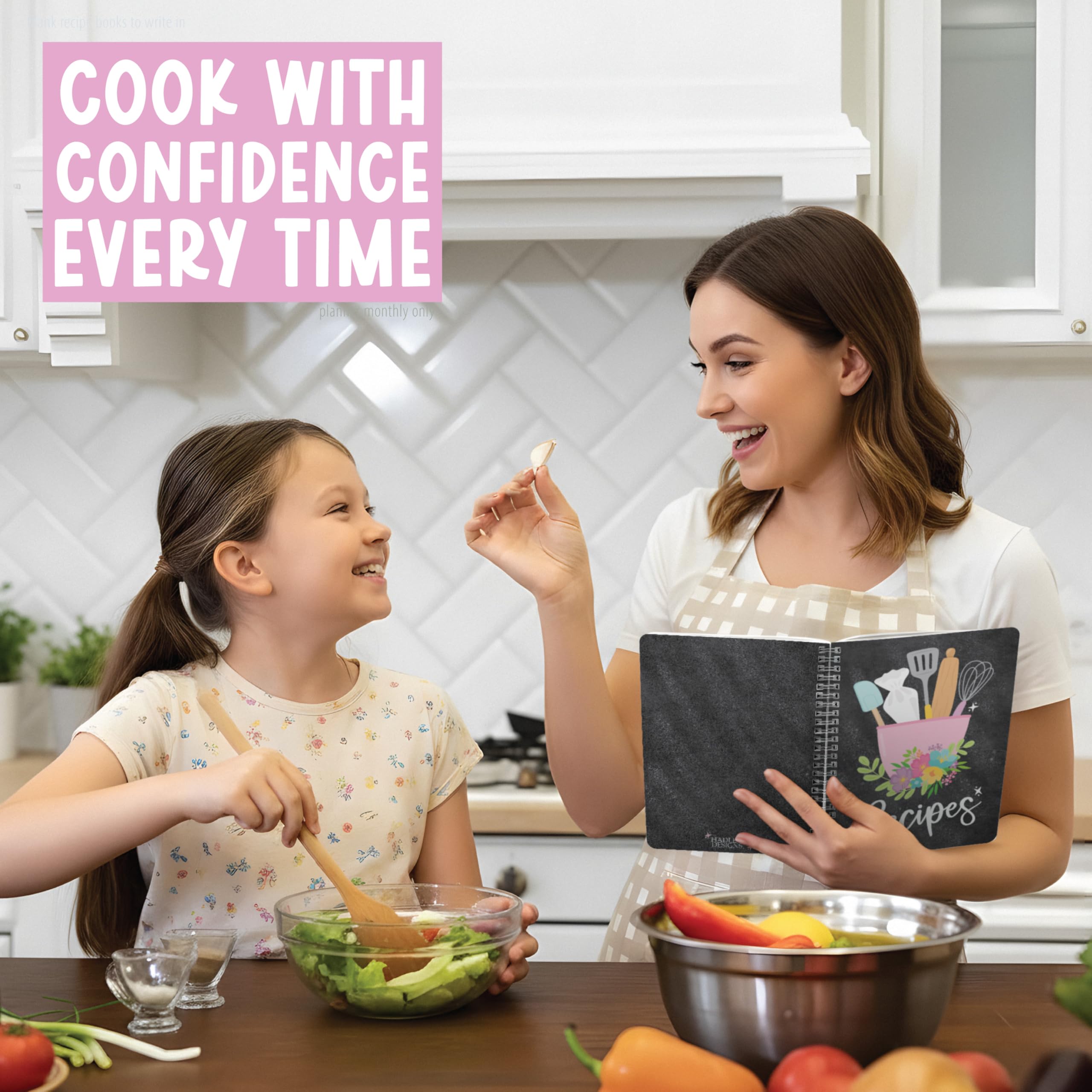 Hadley Designs libro para pasar recetas de generación en generación.