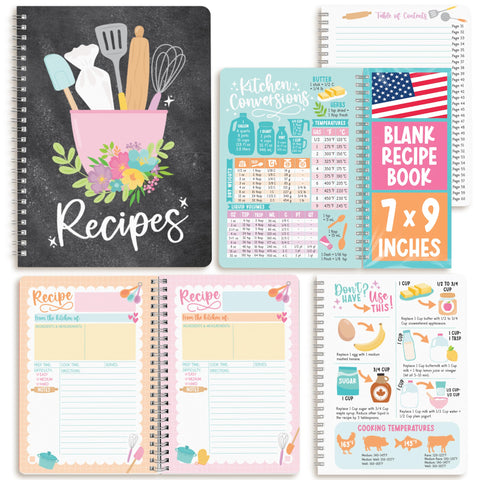 Hadley Designs libro de recetas con portada atractiva para empezar tu diario culinario.