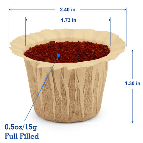 Haetyly filtros naturales 100 unidades, aptos para un filtrado suave y sin sedimentos.