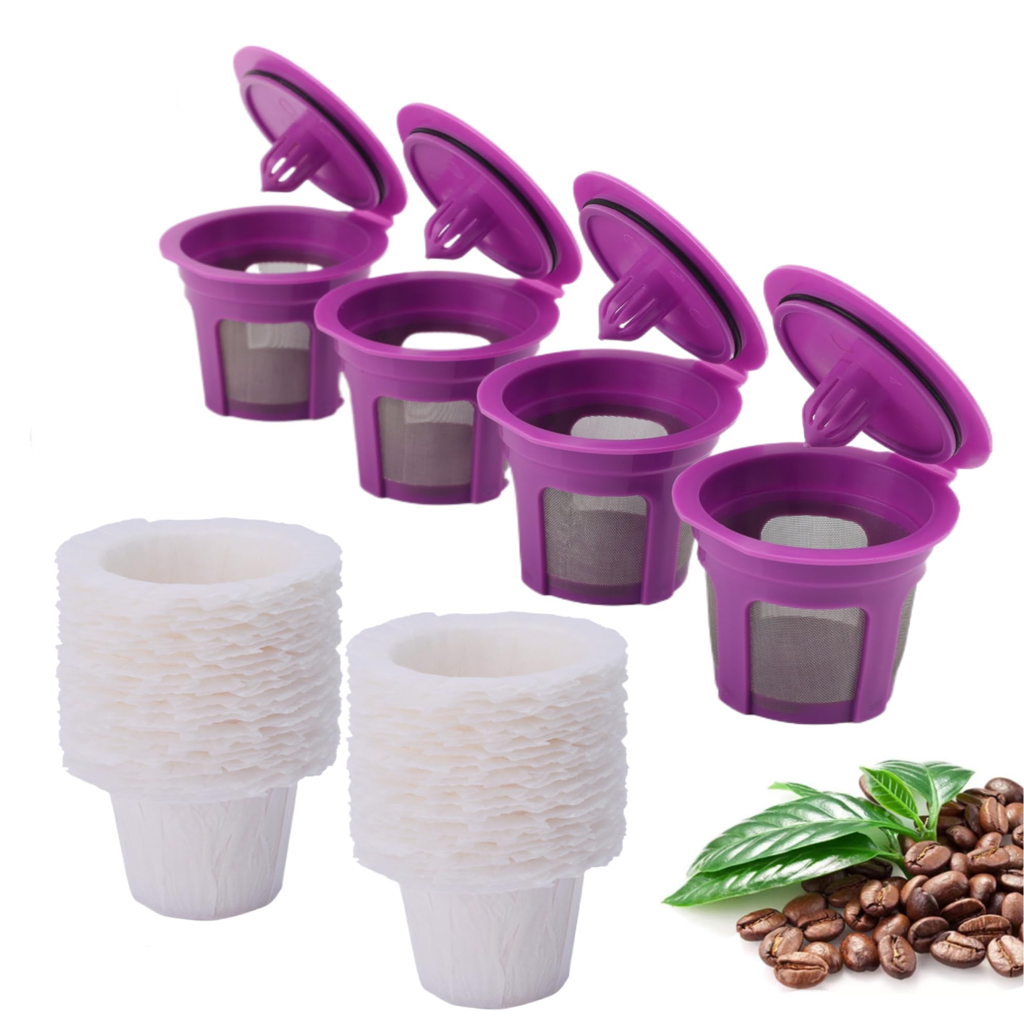 Haetyly k-cup reutilizable 4 pack para café cómodo y ecológico.