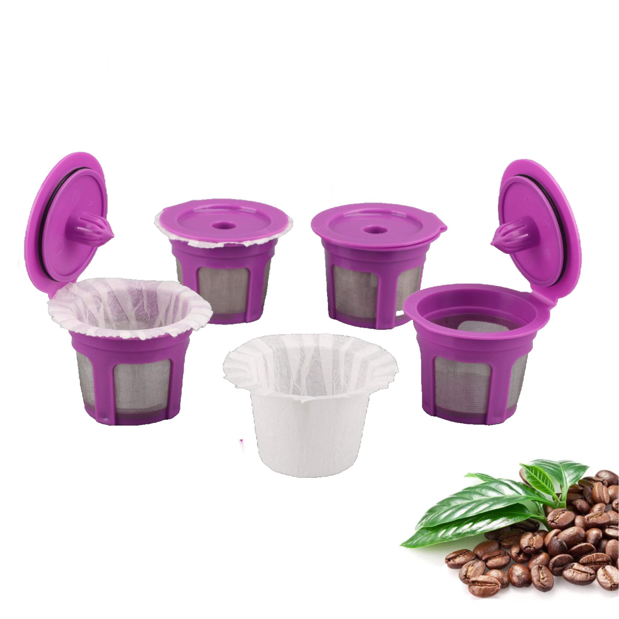 Haetyly cápsulas reutilizables K-Cup compatibles con Keurig para uso diario