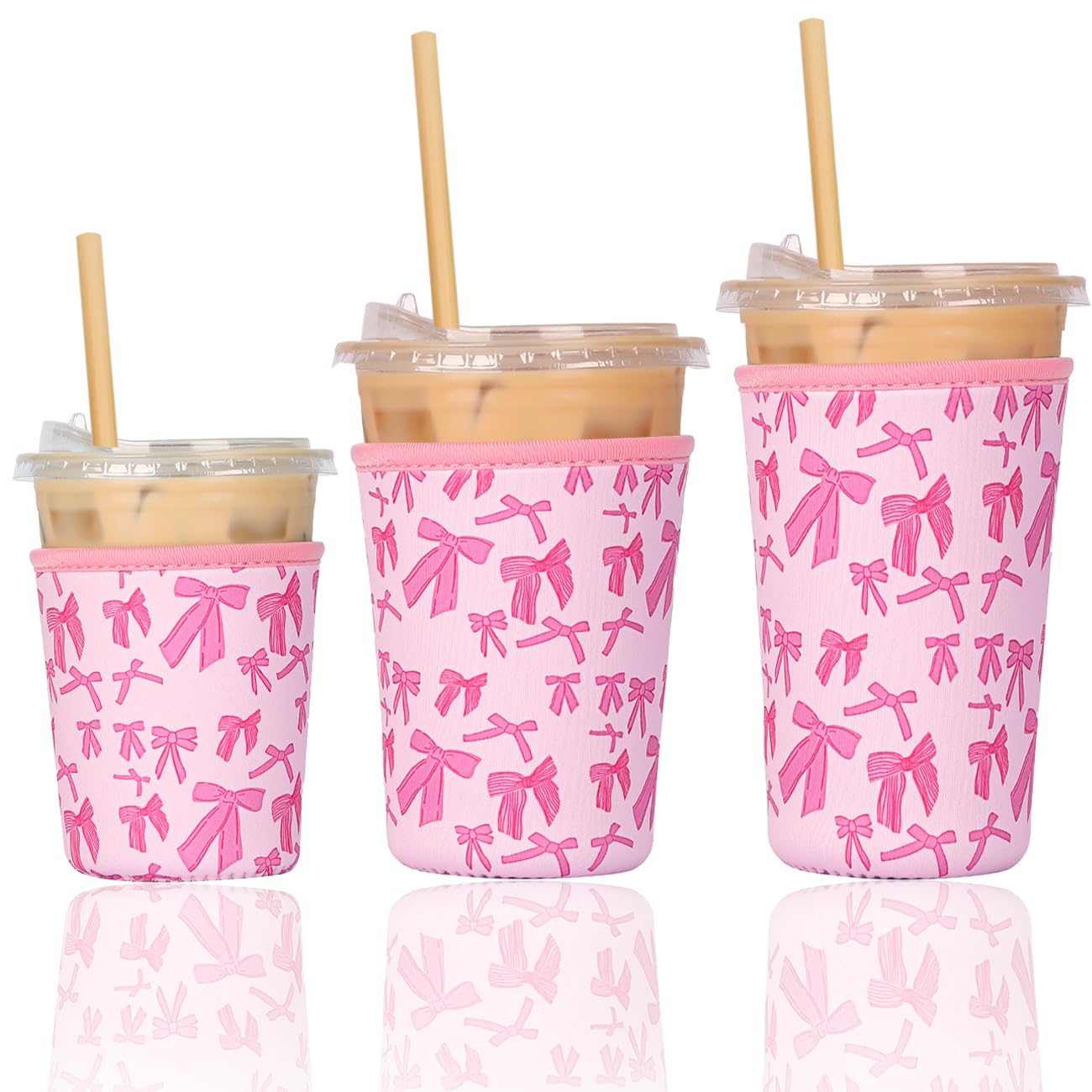 Manga aislante haevola para vaso de café helado, conjunto de tres, mantiene frío y sin sudor.