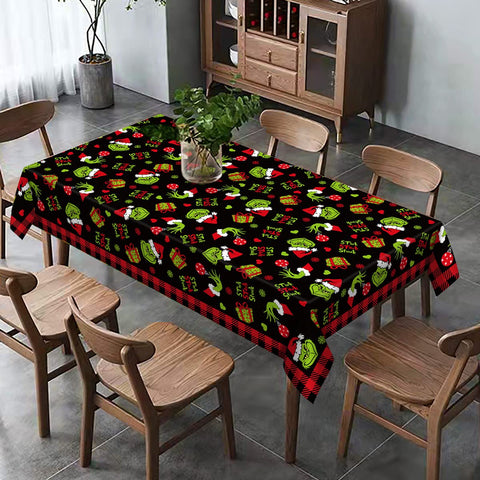 Mantel Hafangry para mesa rectangular de 152x264 cm en cenas grandes.