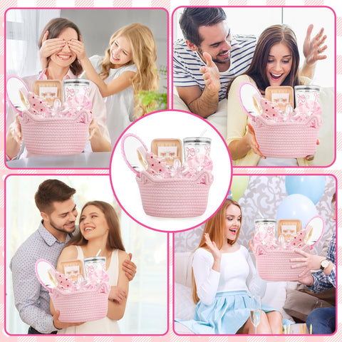Hafublic caja de aretes rosa, organiza joyas y evita pérdidas.