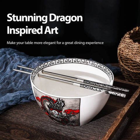 Hagary diseño japonés, tazón ramen para mesa con estilo