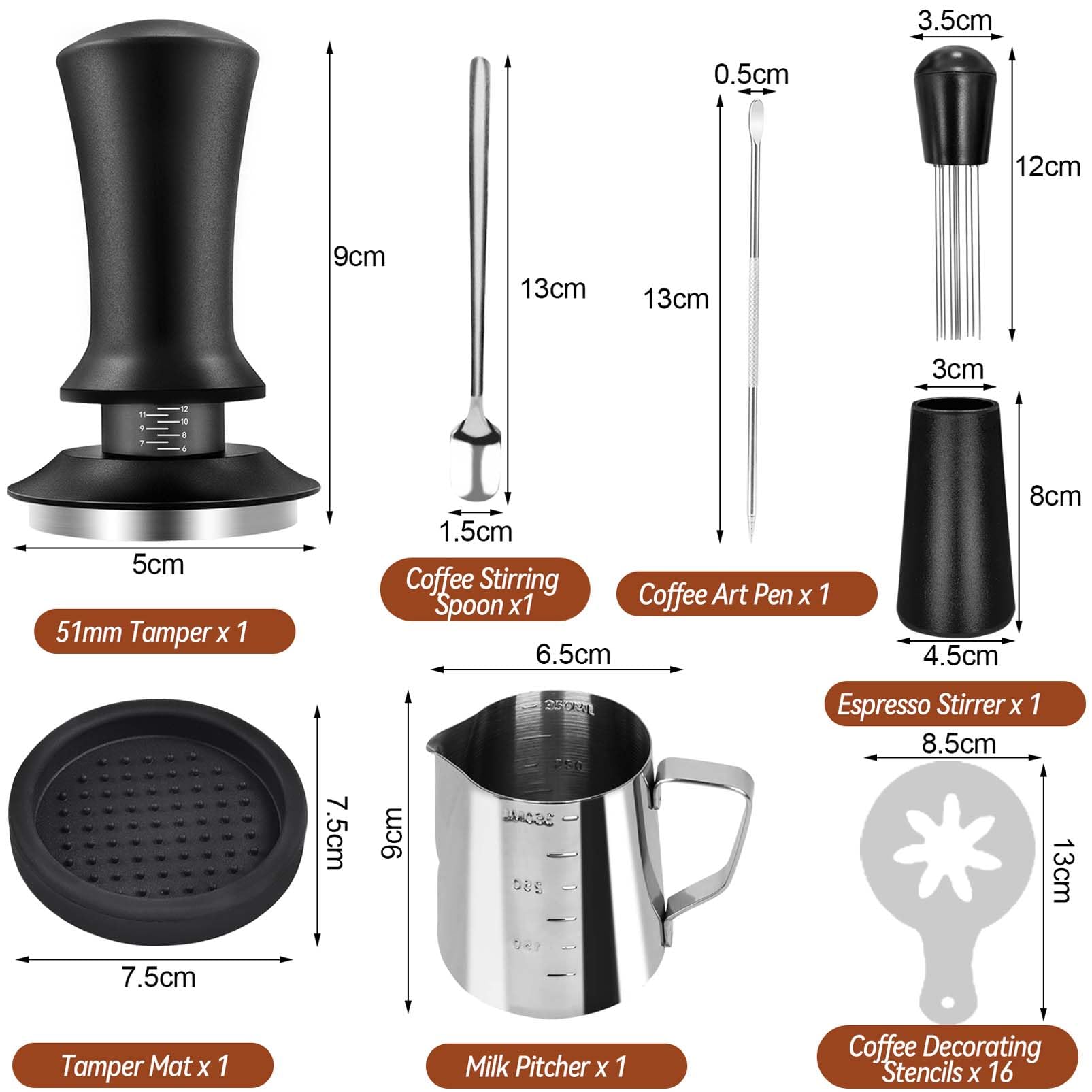 HahaGo cuchara de mezcla para agitar espresso con facilidad