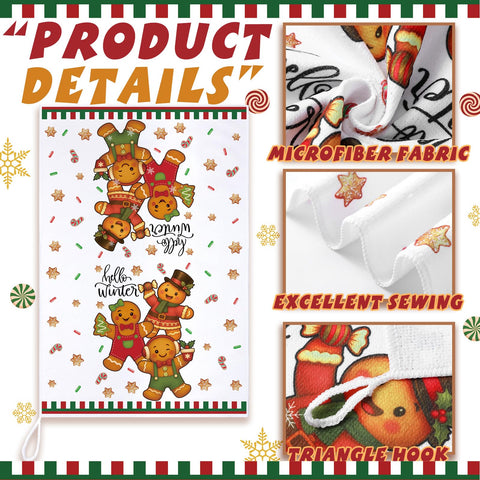 Hahafelt, toallas decorativas de navidad con jengibre, para cocinas acogedoras