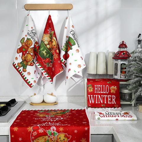 Hahafelt: toallas decorativas navideñas con jengibre para cocinar