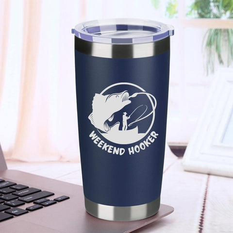 HahaHome Tumbler pesca divertido cuerpo de acero inoxidable, duradero en exteriores.