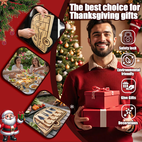 Haigoo juego de cuchillos para queso en acero inoxidable para tablas de charcutería