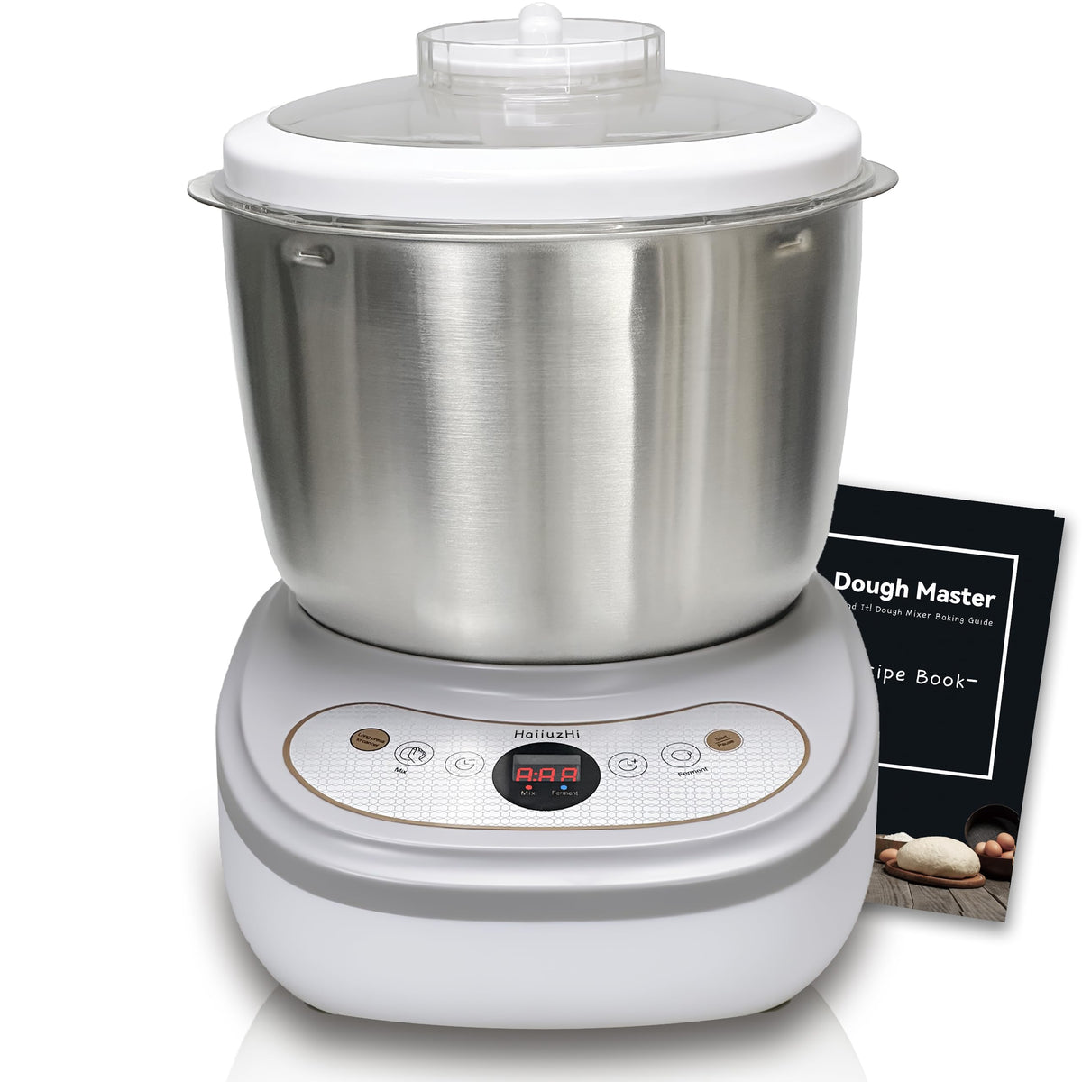 batidora HaiiuzHi potencia 250W facilita masas homogéneas para pan.