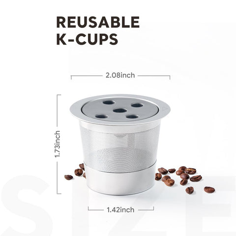 Cápsulas reutilizables de HAILASRE para Keurig Supreme Plus; lista para uso diario.