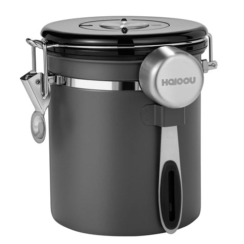 HAIOOU Contenedor general de cafe 16oz, diseño hermético para conservar aroma