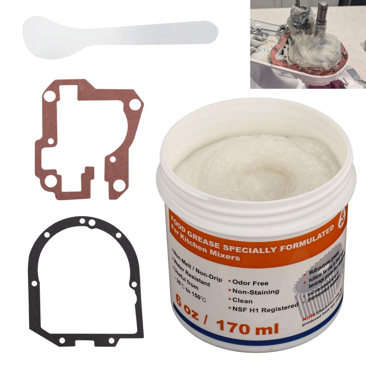Haiouus grasa alimentaria 6oz para batidora, uso seguro en alimentos.