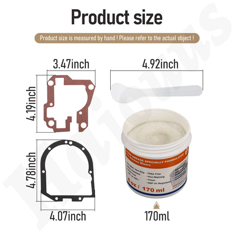 Haiouus lata de grasa 6oz para batidora, mantenimiento sencillo del equipo.