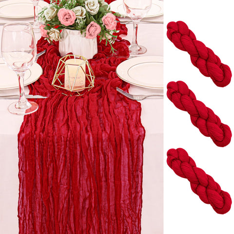 HAISIWLKJ gasa de mesa roja 120 pulgadas para decoraciones Boho