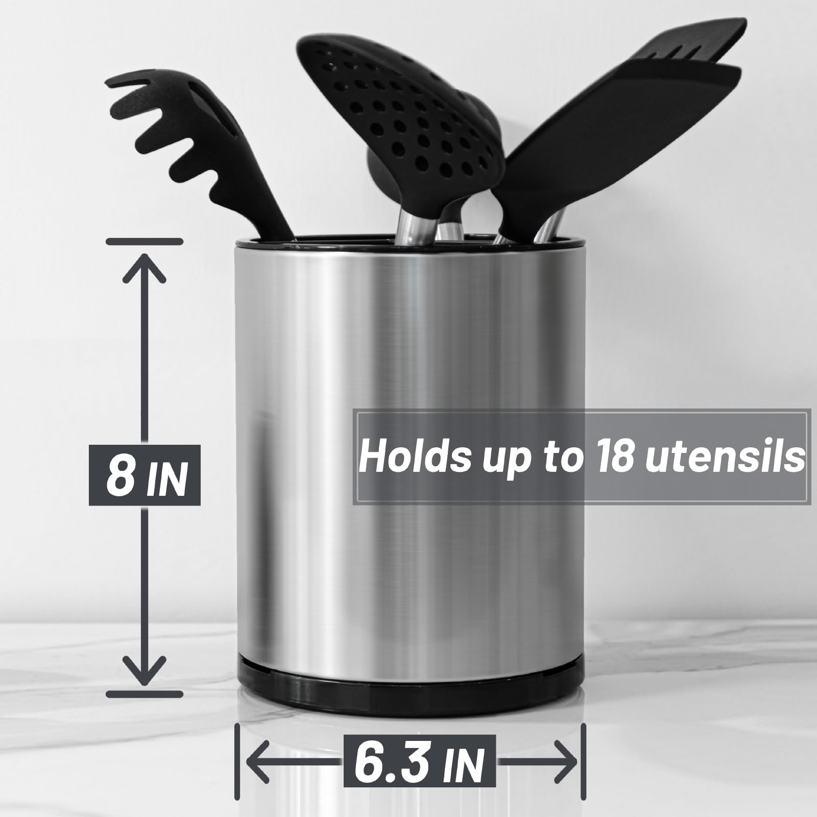 Haiyouneer porta-utensilios acero inoxidable ofrece durabilidad diaria