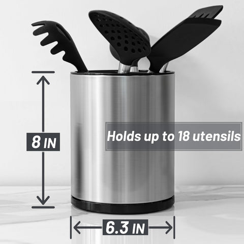 Haiyouneer porta-utensilios acero inoxidable ofrece durabilidad diaria