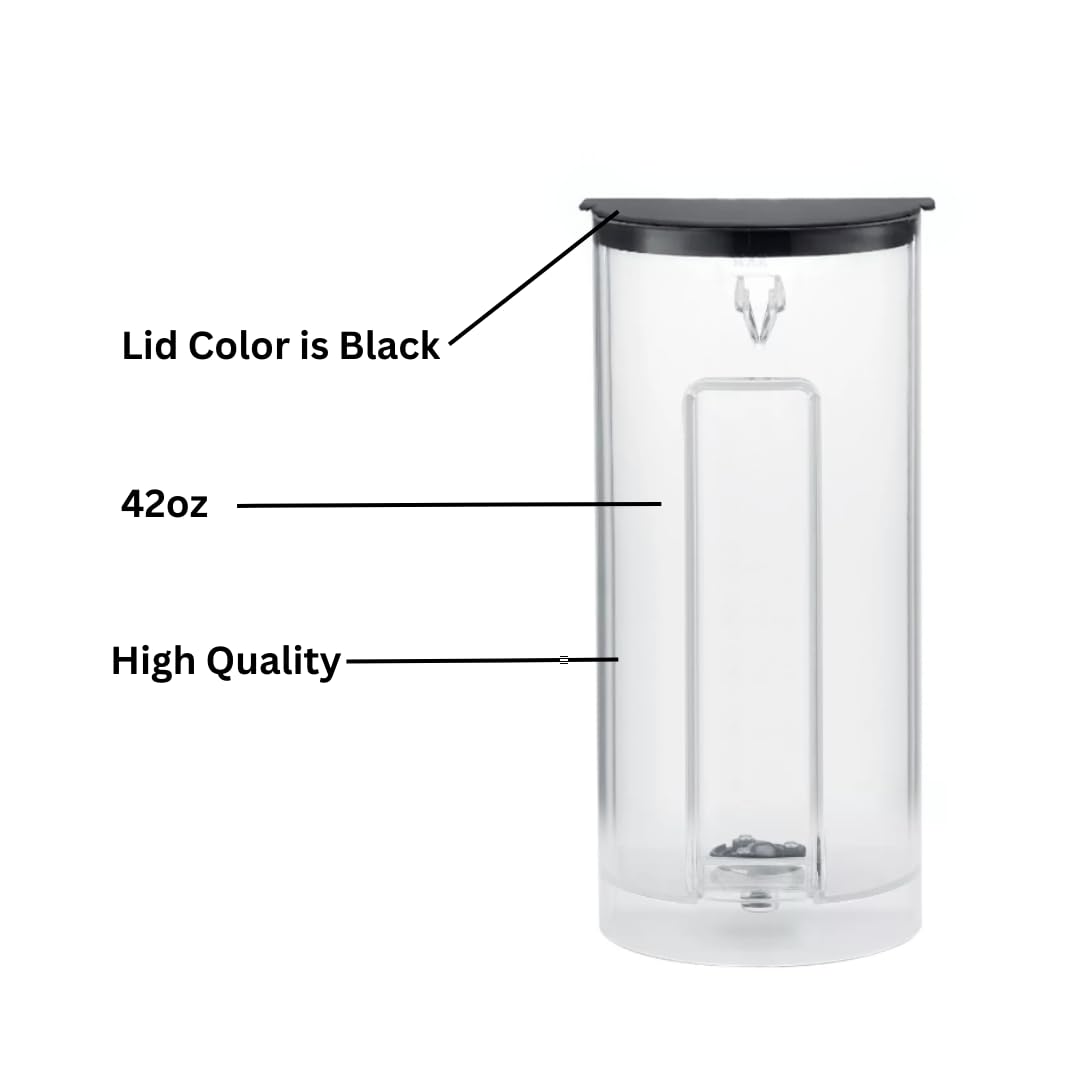 HAKANO reservorio extraíble para Keurig K-Express, tapa negra, limpieza sencilla y recargas rápidas.