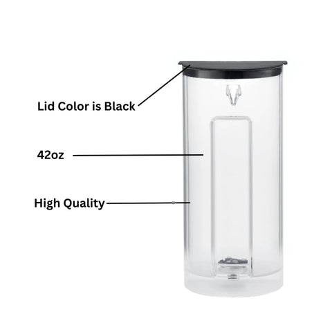 HAKANO reservorio extraíble para Keurig K-Express, tapa negra, limpieza sencilla y recargas rápidas.