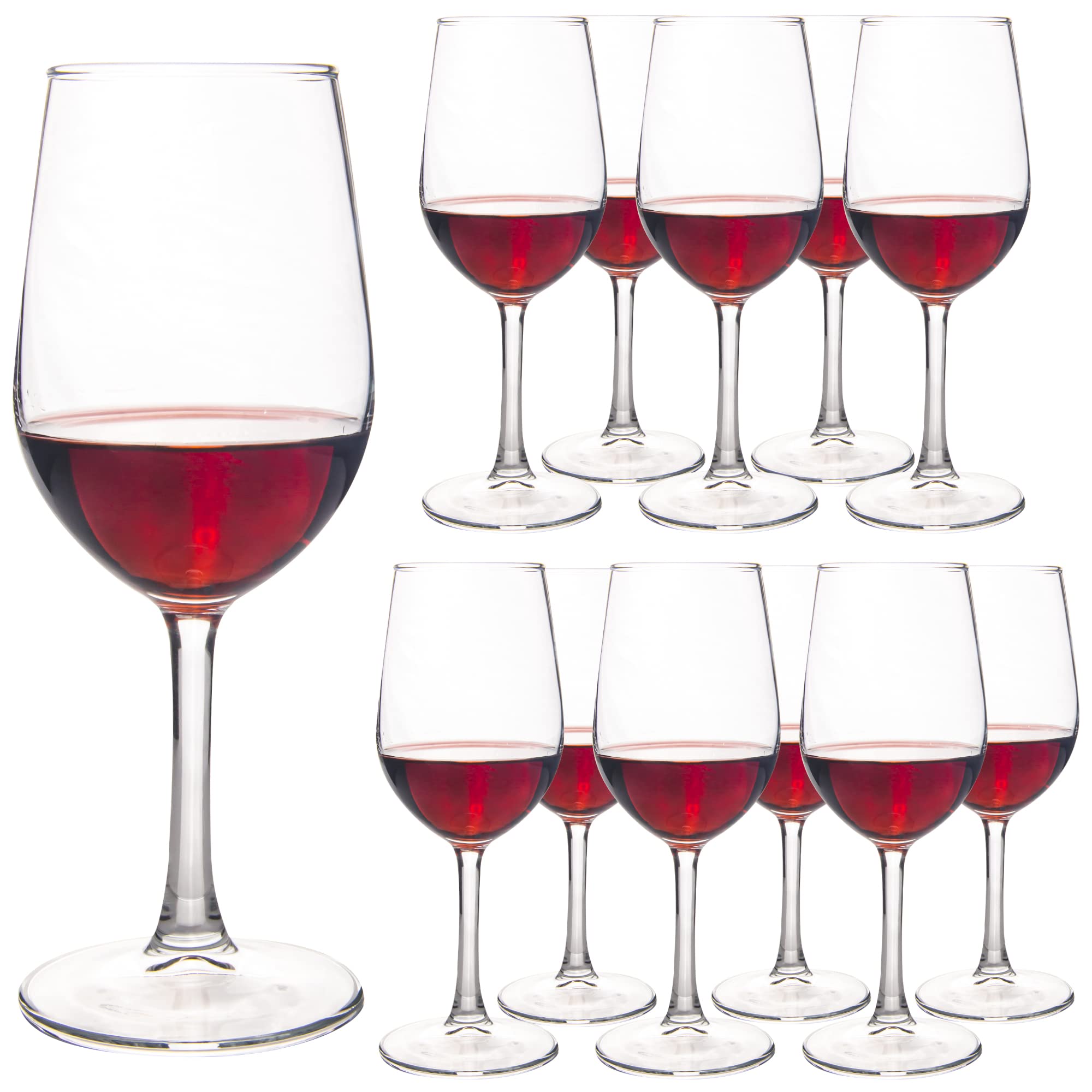 HAKEEMI: set de 12 vasos de vino en cristal para cenas elegantes.