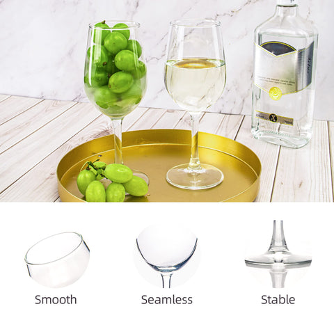 HAKEEMI: vasos de vino blanco en cristal para degustaciones claras.