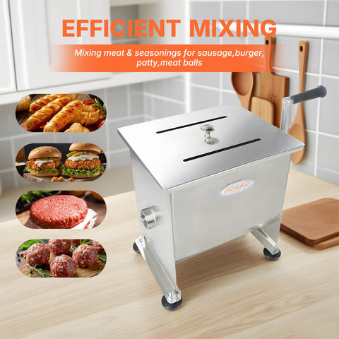 HAKKA BROTHERS Mezclador manual con capacidad de 10 L para lotes grandes