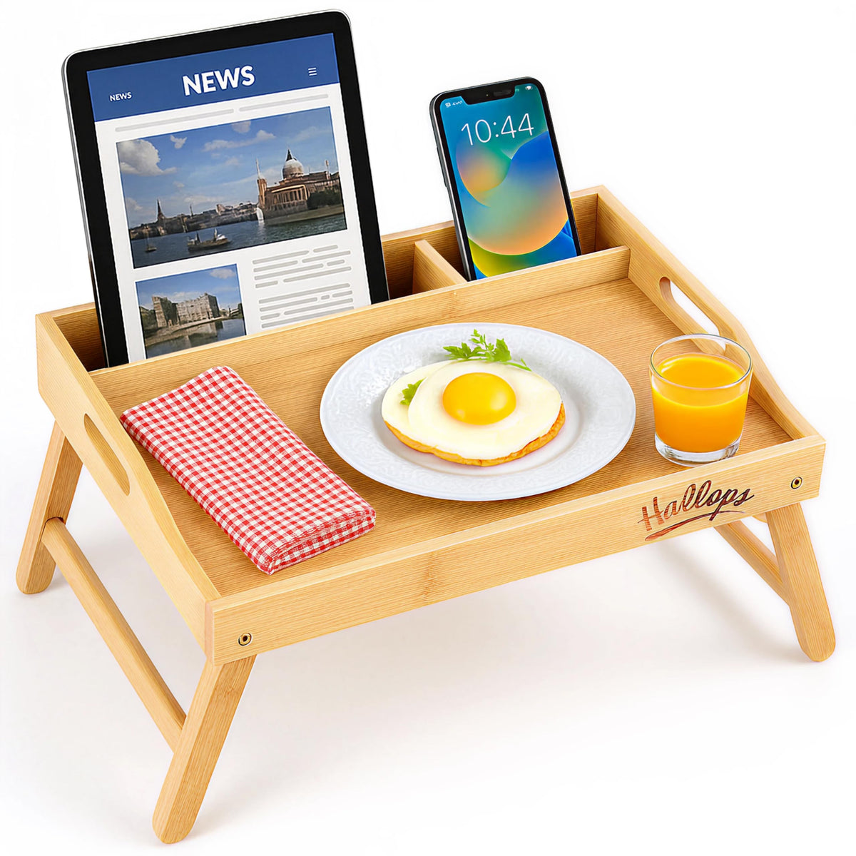 Hallops bandeja cama ajustable para comer o trabajar con estabilidad