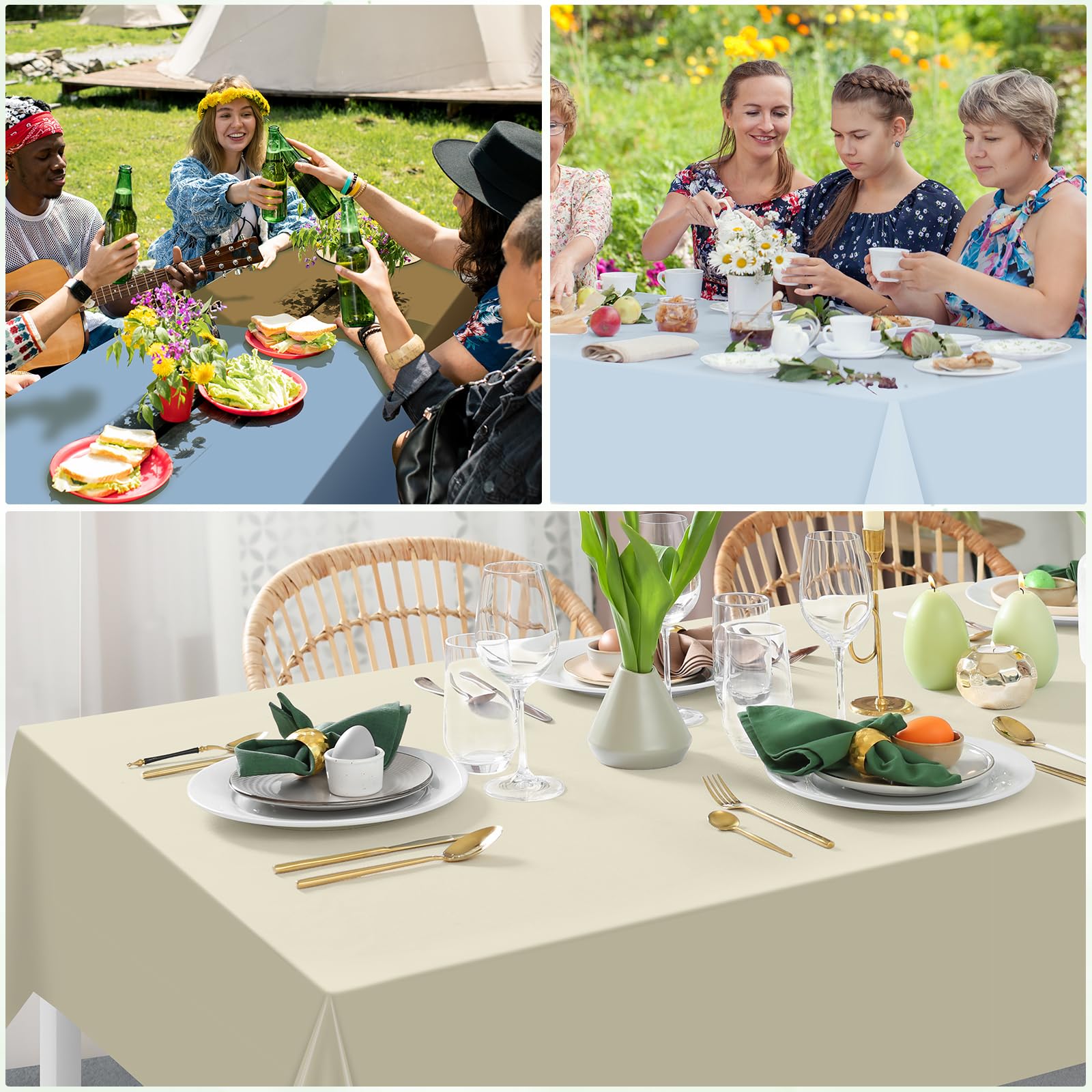 Mantel Hallswl resistente al agua; ideal ante derrames durante la celebracion