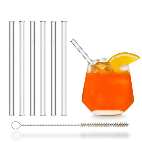 HALM pajitas de vidrio de 6 pulgadas para bebidas, reutilizables.