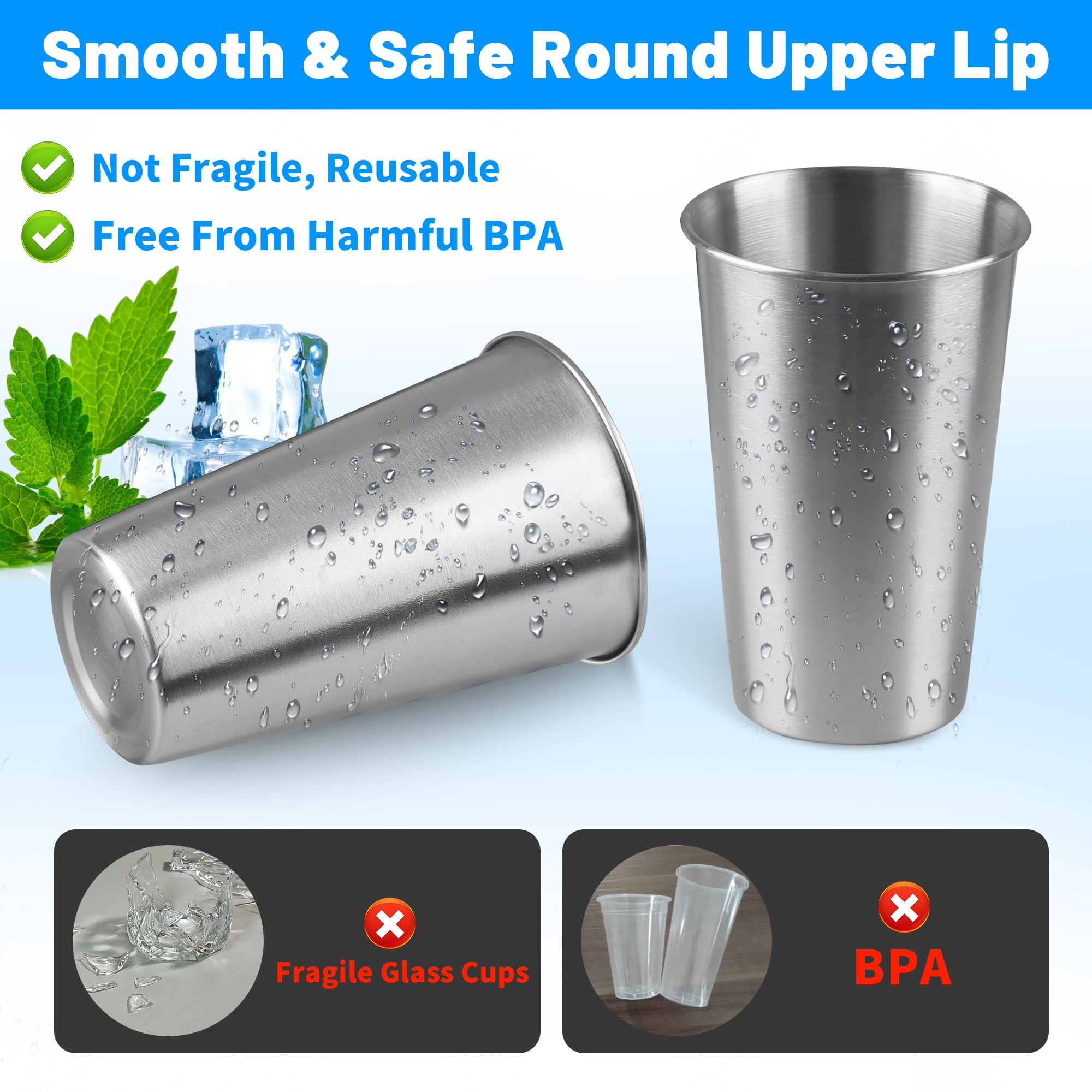 Vaso HAMILADUO multifunción de 16 oz, perfecto para camping y picnic.
