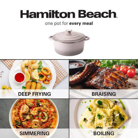 Hamilton Beach acabado esmaltado duradero con color gris