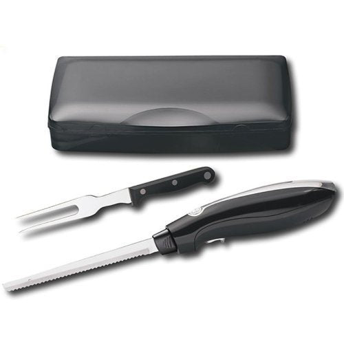 Hamilton Beach cuchillo eléctrico demuestra corte uniforme de carne y pan para porciones consistentes