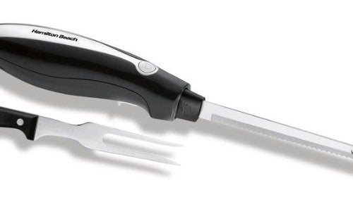 Hamilton Beach cuchillo eléctrico con estuche compacto y agarre ergonómico para almacenamiento fácil durante uso