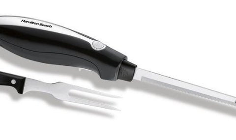 Hamilton Beach cuchillo eléctrico con estuche compacto y agarre ergonómico para almacenamiento fácil durante uso