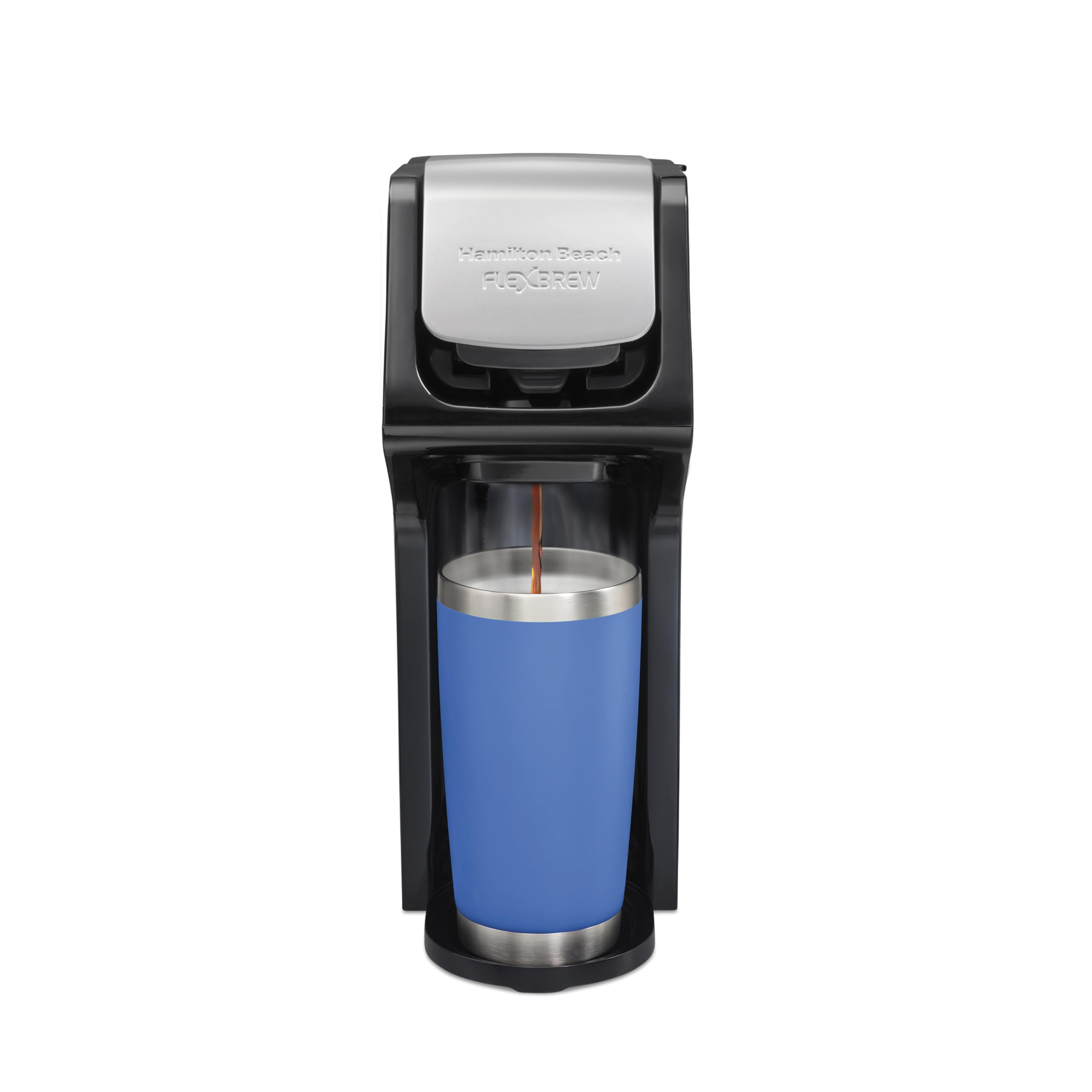 Hamilton Beach FlexBrew: diseño compacto ideal para encimeras pequeñas.