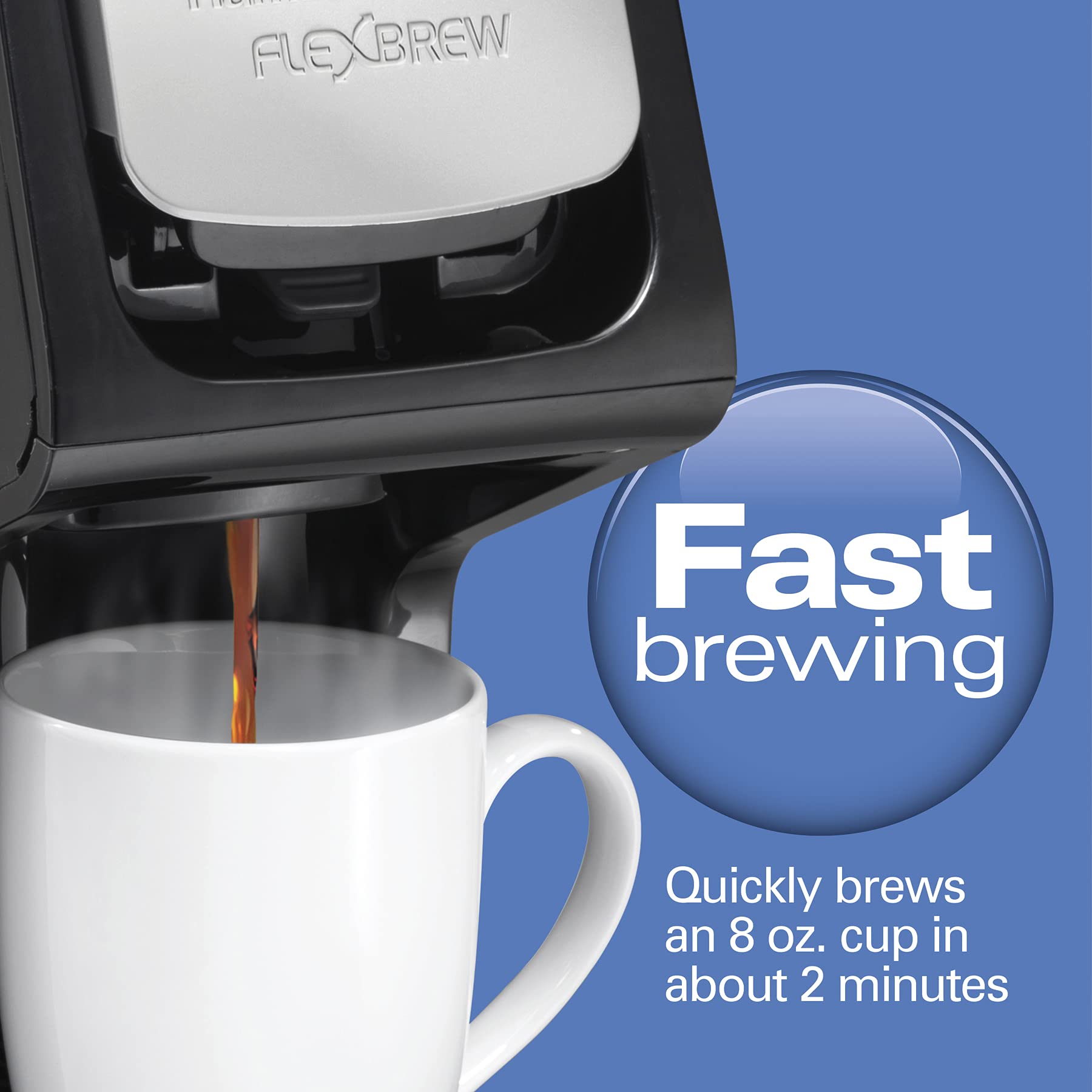 Hamilton Beach FlexBrew: reservorio de 14 oz para varias tazas.