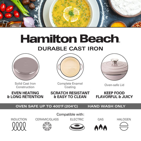 Hamilton Beach resistencia al calor hasta 400 grados para cocciones intensas
