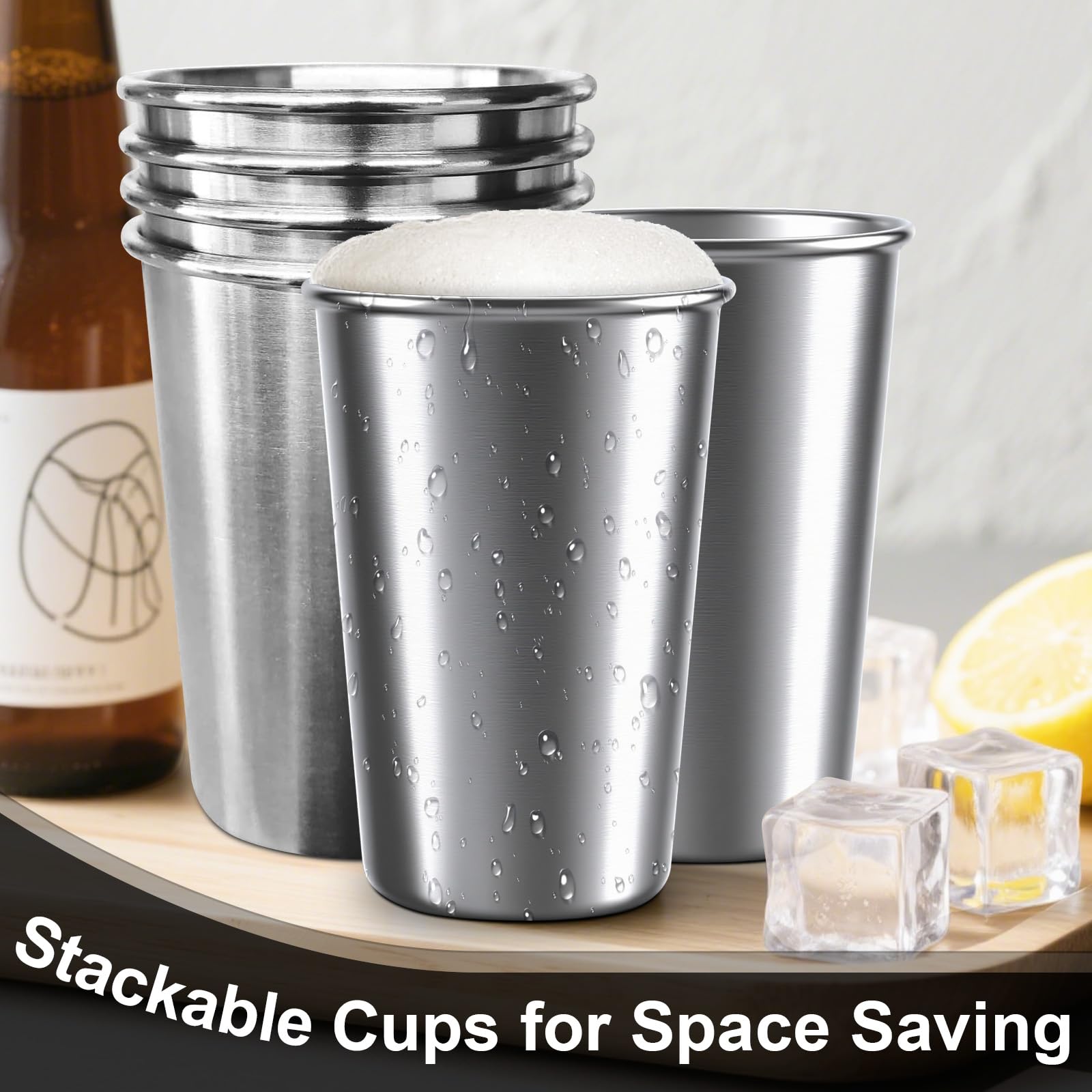 HAMIZHONGTAI tazas acero inoxidable 10 oz sin BPA, seguridad para la familia.