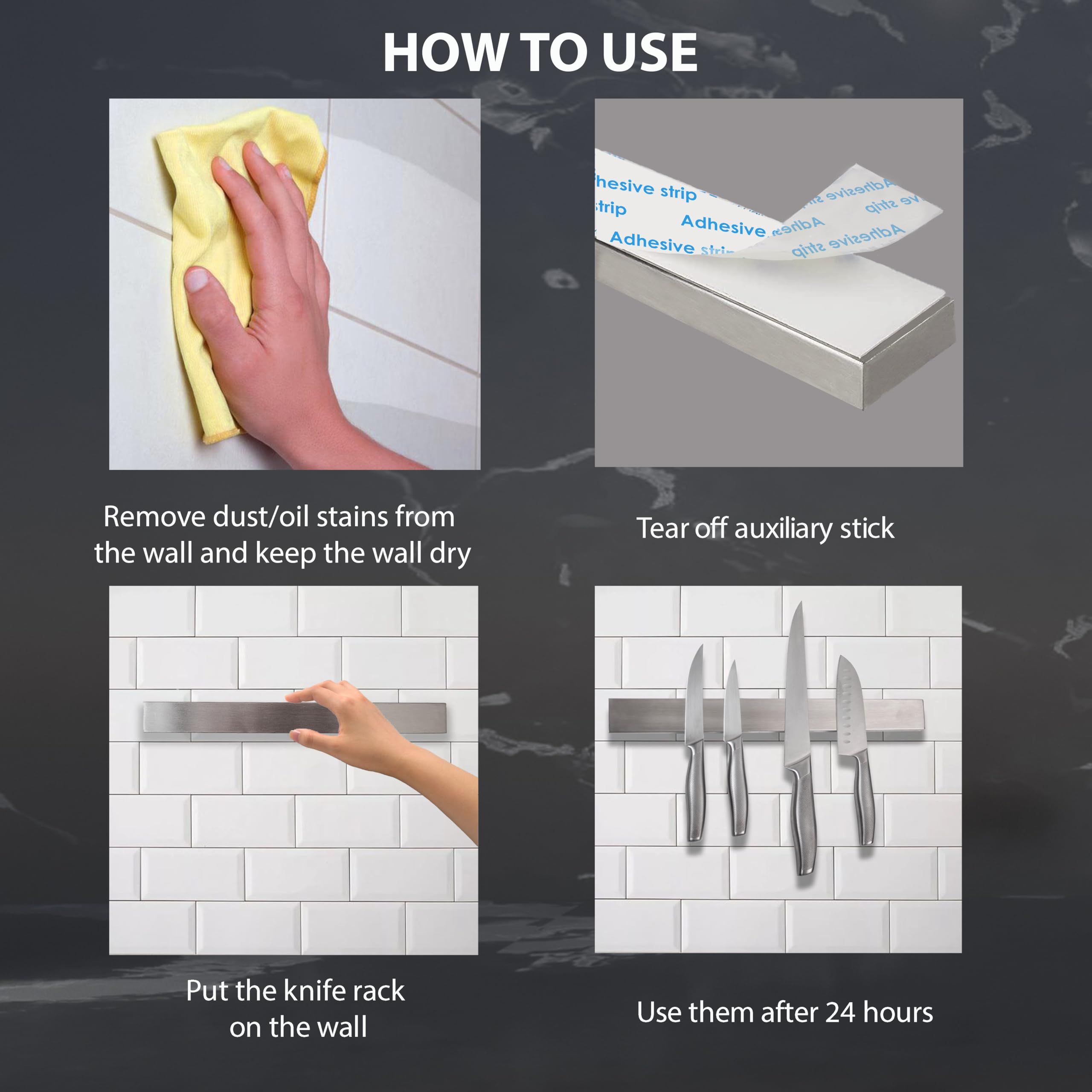 Uso universal en cocina, garaje u oficina para herramientas y cuchillos.