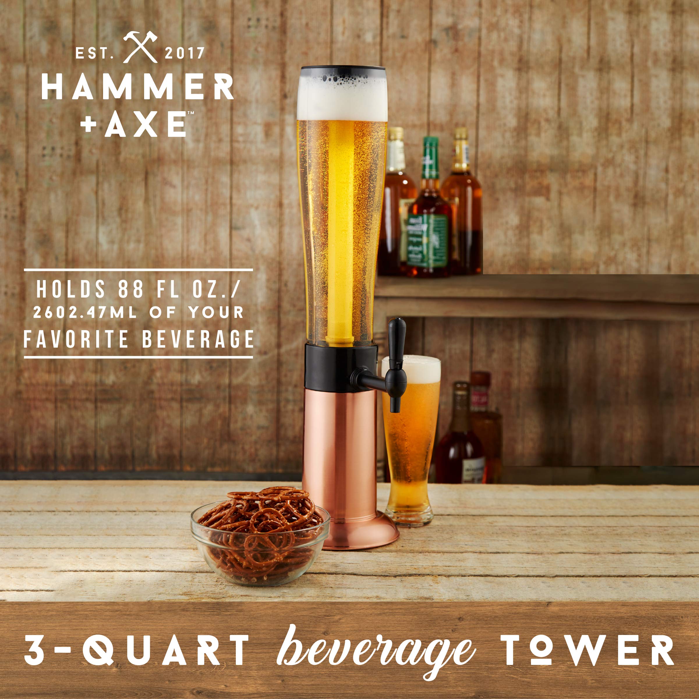 Hammer + Axe tubo de hielo para enfriar bebidas durante reuniones.