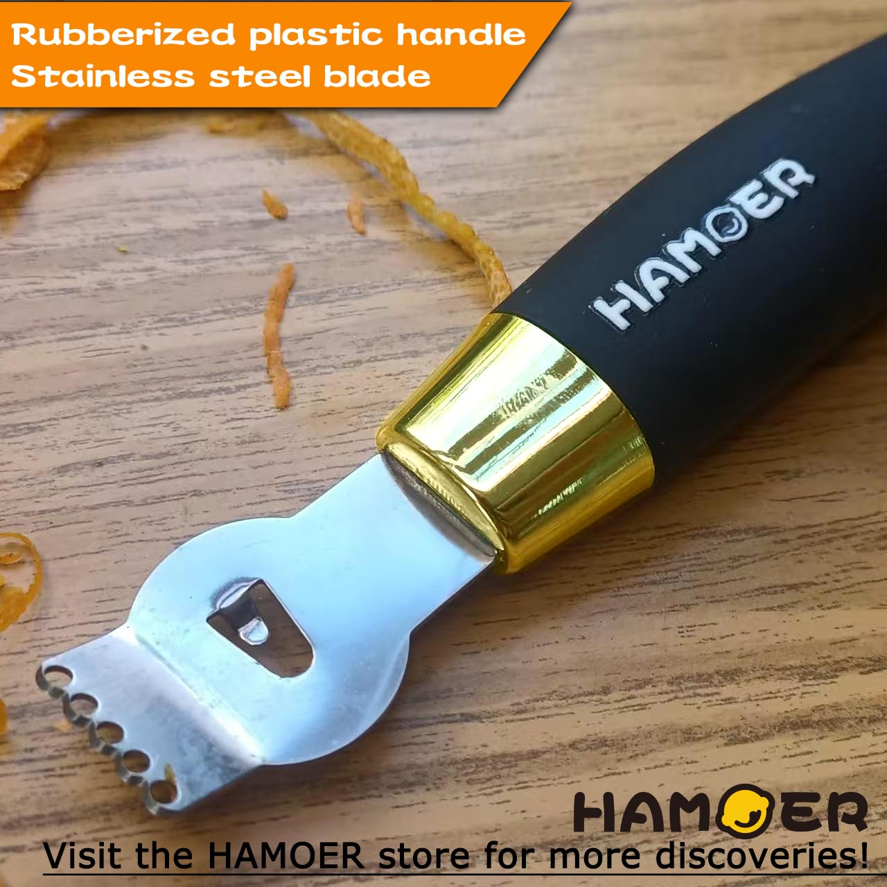 HAMOER rallador acabado oro-negro aporta estilo.